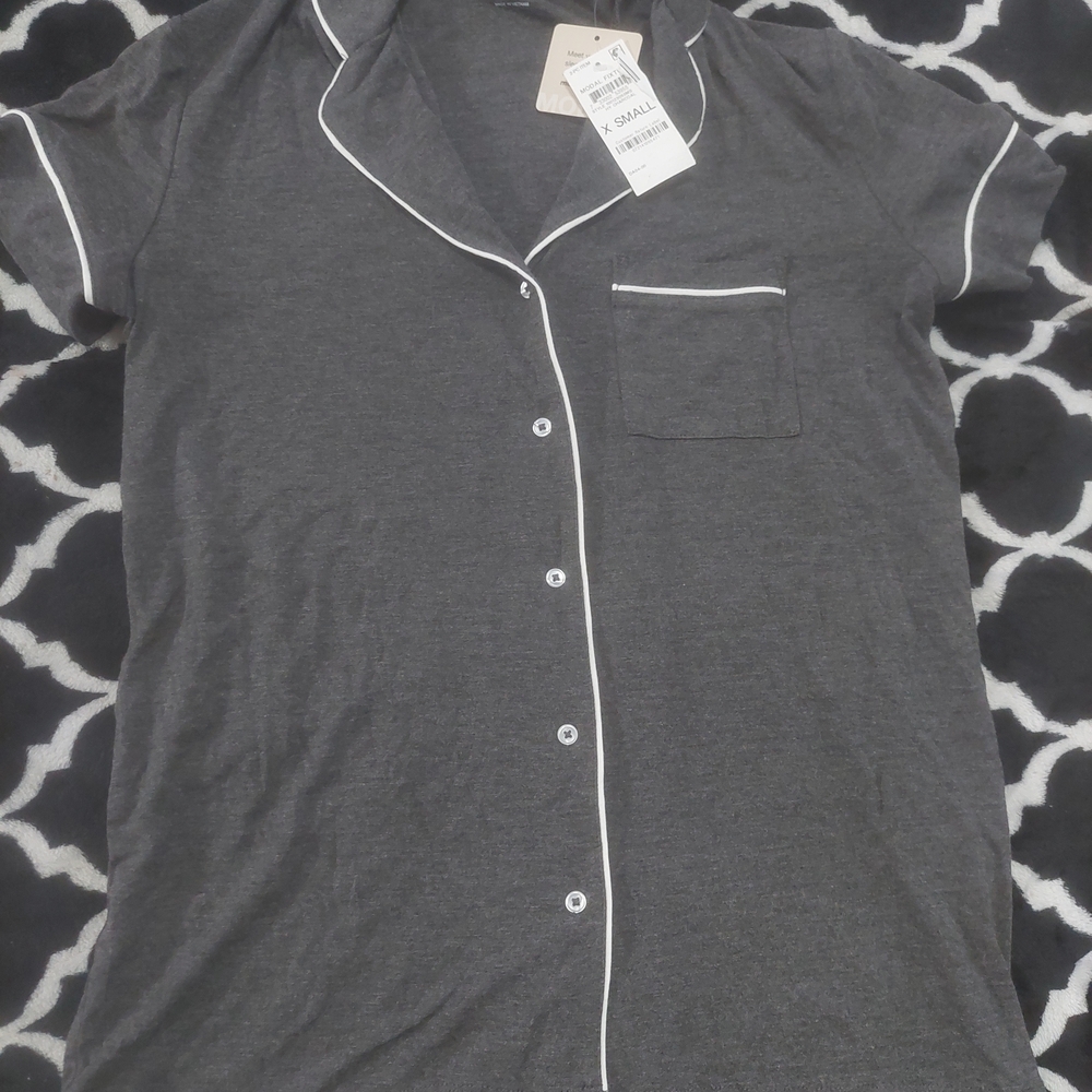 Alfani Gray Women's Sleepwear Top Xs